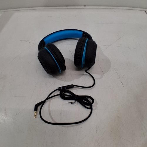 KIDS MPOW CH6S WIRED OVER-EAR HEADPHONES WITH 85DB/94DB VOLUME LIMITER AND IN-LINE MIC - BLACK/BLUE (MODEL: BH297B) image 2