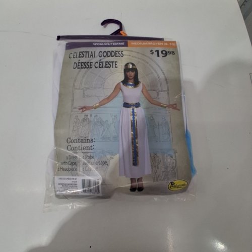 2PC PARTYHOLIC CELESTIAL GODDESS COSTUME - MEDIUM, 8-10 - WHITE, BLUE & GOLD (STYLE: 50182M) image 2
