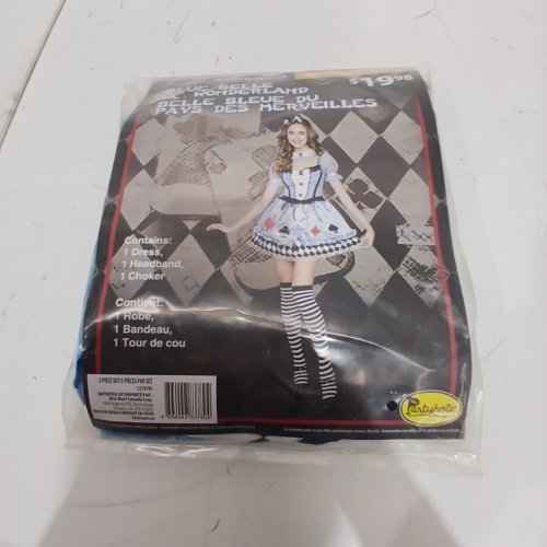 2PC WOMEN'S BLUE BELLE OF WONDERLAND COSTUME (NO HEADBAND) - MEDIUM (8-10) - BLUE (STYLE: 12787M) image 2