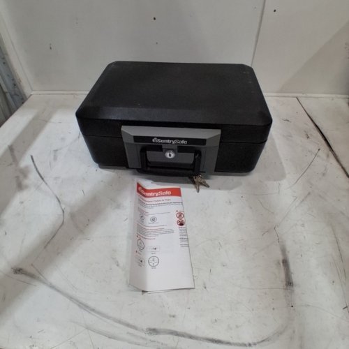 SENTRYSAFE FIRE PROOF BOX WITH KEY -15" X 12" X 6" - BLACK - (MODEL: 1160) image 2