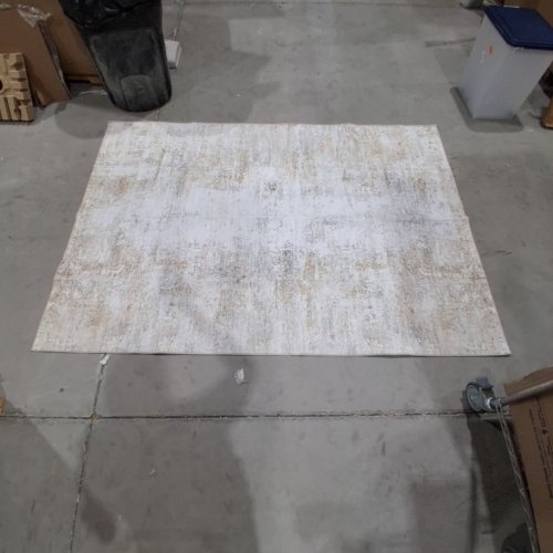 NON-SLIP WASHABLE AREA RUG CARPET - 5FT X 7FT - BEIGE/GREY image 3