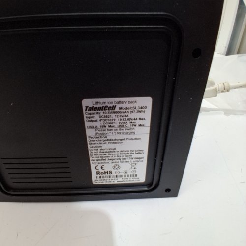 TALENTCELL MINI UPS UNINTERRUPTED POWER SUPPLY - 10.8 V 9000 MAH (97.2WH); USB-A/USB-C 18W MAX - BLACK (MODEL: SL3400) image 3