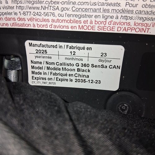 CYBEX GOLD CALLISTO G 360 ROTATING ALL-IN-ONE CONVERTIBLE CAR SEAT WITH SAFETY ASSURE PROTECTION SYSTEM - 120LBS MAX - MOON BLACK (MODEL: 524000600) image 2