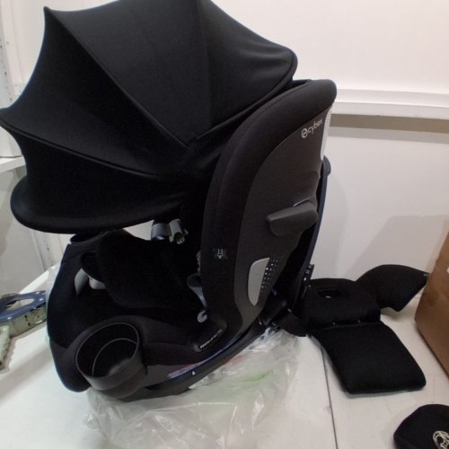 CYBEX GOLD CALLISTO G 360 ROTATING ALL-IN-ONE CONVERTIBLE CAR SEAT WITH SAFETY ASSURE PROTECTION SYSTEM - 120LBS MAX - MOON BLACK (MODEL: 524000600) image 5