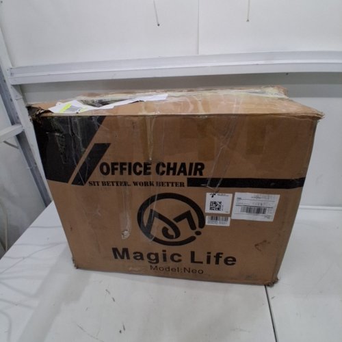 MAGIC LIFE NEO ADJUSTABLE ERGONOMIC MESH BACK OFFICE DESK CHAIR WITH FLIP-UP ARMRESTS & MOVABLE HEADREST - 47.2"-53.1" - 330LB MAX - BLACK (MODEL: 7720-BLACK) image 5