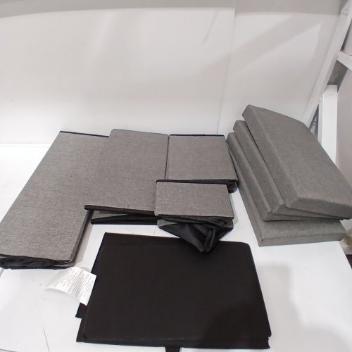 COZY KISS 4-STEP SPACE-SAVING STORAGE PET STAIRS - 22" - GREY image 4