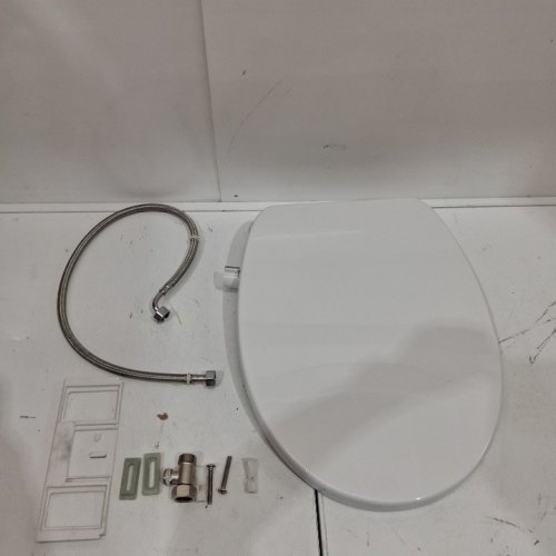 GARVEE DUAL NOZZLE NON-ELECTRIC SOFT CLOSE BIDET TOILET SEAT WITH ADJUSTABLE WATER PRESSURE - 18.7" -WHITE - (MODEL: PLS_335BEJXC) image 2