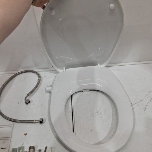 GARVEE DUAL NOZZLE NON-ELECTRIC SOFT CLOSE BIDET TOILET SEAT WITH ADJUSTABLE WATER PRESSURE - 18.7" -WHITE - (MODEL: PLS_335BEJXC) image 3