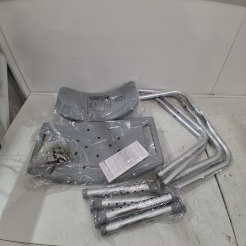 MEDLINE GUARDIAN DELUXE ALUMINUM BATH CHAIR - 400LB CAP - GREY (MODEL: G2-101KRX1) image 2