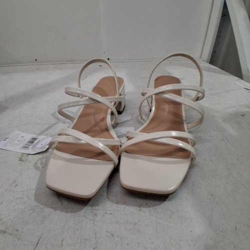 WOMEN'S TIME AND TRU STRAPPY DRESS HEELS - 8 - CREAM (STYLE: 21GEORGIAM26) image 3