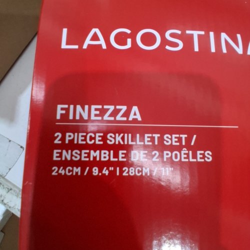 2PC LAGOSTINA FINEZZA 5-PLY FRY PAN SET - 9.5"/11" - STAINLESS STEEL/GOLD (MODEL: L818040102G) image 2