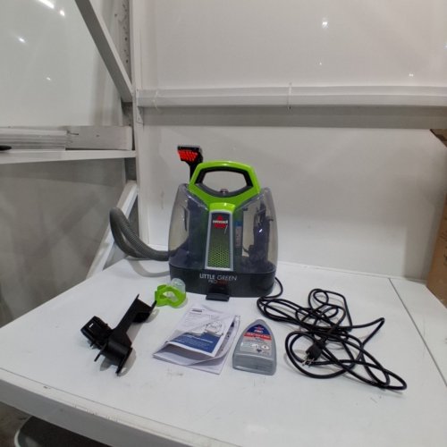 BISSELL LITTLE GREEN PROHEAT PORTABLE DEEP CLEANER/SPOT CLEANER WITH SELF-CLEANING HYDRORINSE TOOL - GREEN/GREY (MODEL:2513B) image 3