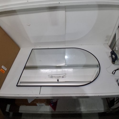 BEAUTYPEAK ARCHED BATHROOM MIRROR WITH BLACK FRAME 24'' X 36'' (MODEL:SY3050-24'' X 36''-BK) image 2