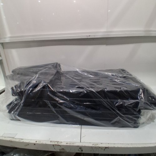Oskar 4-Tier Interlocking Plastic Storage Shelves - 36"x18"x56" - black image 5
