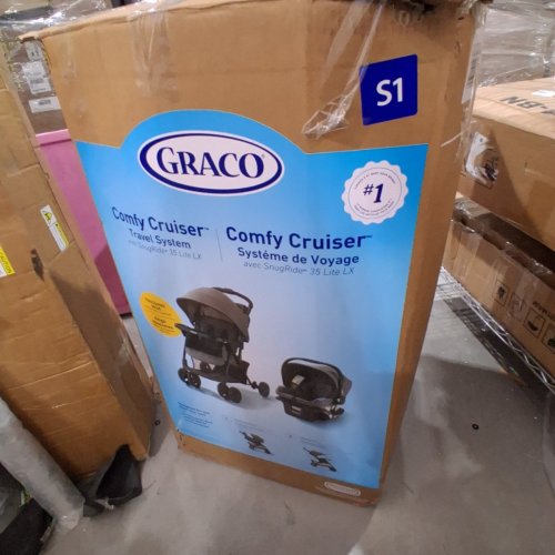 GRACO 2-IN-1 COMFY CRUISER TRAVEL SYSTEM, SNUGRIDE 35 LITE LX INFANT CAR SEAT - GRAYSTONE (MODEL:2243819) image 5
