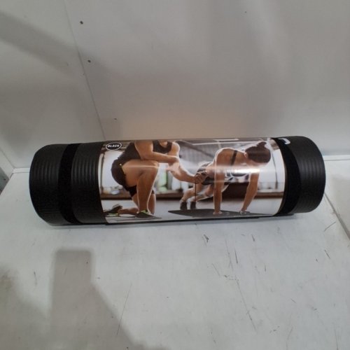 CAP BARBELL HIGH DENSITY EXERCISE YOGA MAT WITH STRAP - 1/2" X 24" X 68" - BLACK - (MODEL: MTIS-6523-12BK) image 3