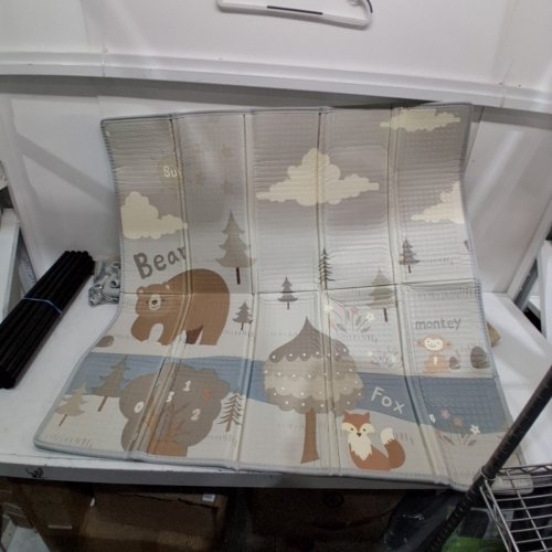 FODOSS BABY PLAYPEN WITH MAT - 47"X47"X27" - BEIGE image 2