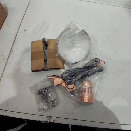POWERKING METAL SWING ARM DESK LAMP - 13" - ROSE GOLD/BLACK image 2