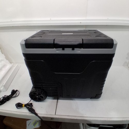 EUHOMY DUAL ZONE ELECTRIC PORTABLE COOLER - 12V/24V - 45L - BLACK/GREY (MODEL: ZBD-50D/CF024-50BL-CAEH) image 3