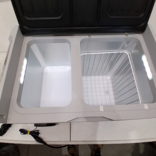 EUHOMY DUAL ZONE ELECTRIC PORTABLE COOLER - 12V/24V - 45L - BLACK/GREY (MODEL: ZBD-50D/CF024-50BL-CAEH) image 5
