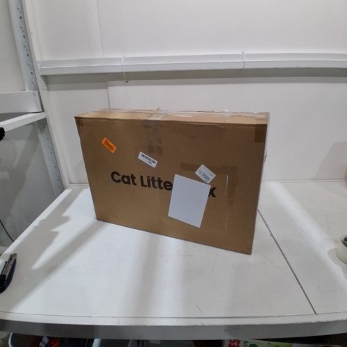 ELLENPENT STAINLESS STEEL CAT LITTER BOX WITH LID - XL - 36L - GREY (MODEL: CH-ICB010) image 3
