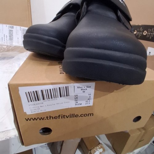 MEN'S FITVILLE EASYTOP DELUXE DRESS SHOES - 10W - BLACK (STYLE: ETDCBLACK10W) image 3