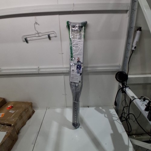 BIOS LIVING MEDICAL ADULT ALUMINUM CRUTCHES - MEDIUM - GREY/SILVER (MODEL: 56036) image 2