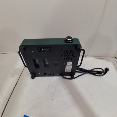 GIHETKUT ELECTRIC STOVE TOP WITH KNOB CONTROL PORTABLE INDUCTION COOKTOP WITH 2 HANDLES - 1800W 110V - GREEN (MODEL: DT1-4) image 4