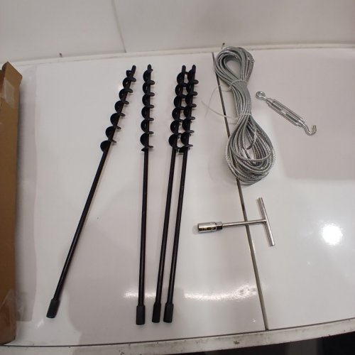 4PK PAYIVSVE HEAVY DUTY GROUND ANCHORS - 24" - BLACK image 2