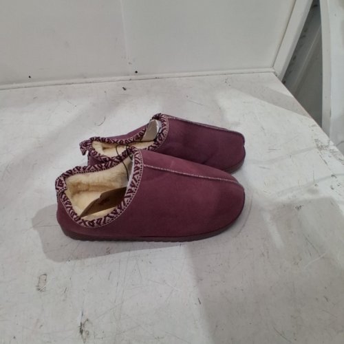 WOMEN'S CANADIANA FLEECE-LINED SLIPPERS - 9-10 - BURGUNDY image 2