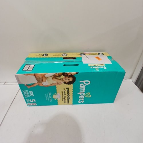 100PK PAMPERS SWADDLERS 100% LEAKPROOF DISPOSABLE BABY DIAPERS - SIZE 5 image 3