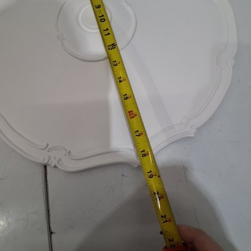 DECORATIVE MODERN CEILING MEDALLION - 22" - WHITE image 2