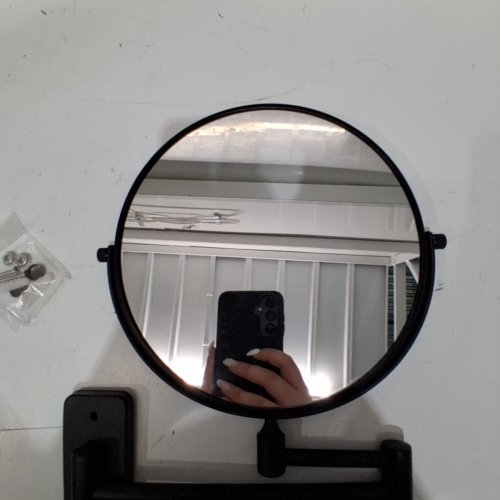 WALL-MOUNTED HAIRDRESSING MIRROR - BLACK image 4