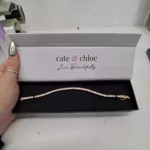 WOMENS CATE & CHLOE RHINESTONE BRACELET - GOLD-TONE (STYLE: CCGM30055BRGL) image 3