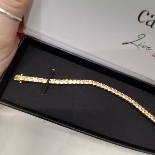 WOMENS CATE & CHLOE RHINESTONE BRACELET - GOLD-TONE (STYLE: CCGM30055BRGL) image 4