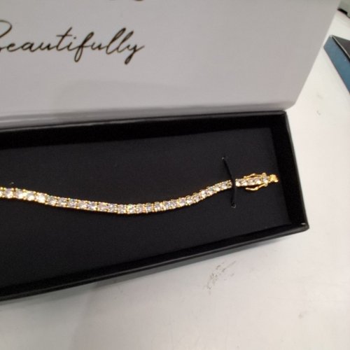 WOMENS CATE & CHLOE RHINESTONE BRACELET - GOLD-TONE (STYLE: CCGM30055BRGL) image 5