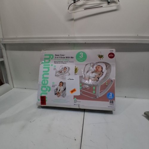 INGENUITY KEEP COZY 3-IN-1 GROW WITH ME VIBRATING BABY BOUNCER SEAT & ROCKER - 6-40LBS - WEAVER (MODEL: 8731) image 6