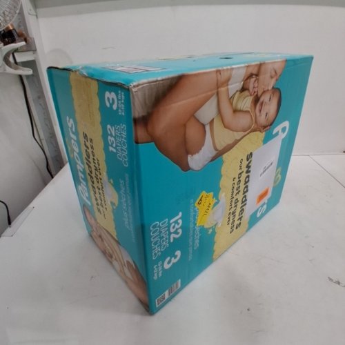 132PK PAMPERS SWADDLERS BEST DRYNESS DISPOSABLE DIAPERS - SIZE 3 - (16-28LBS) image 2