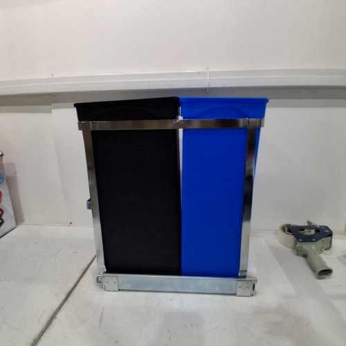 UNDER COUNTER PULL-OUT TRASH CANS- 35L - BLACK\BLUE image 2