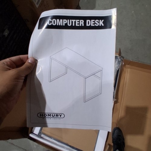 HOMURY HOME OFFICE COMPUTER DESK - BLACK 44" X 21" X 29.5" (MODEL: BCD112003MB) image 5