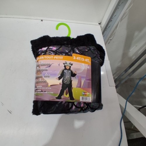 KID'S PALAMON DARKNESS DRAGON COSTUME - 3-4T - BLACK/SILVER image 2