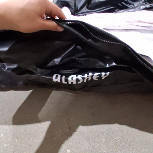 ALASKEY PORTABLE INFLATABLE BATHTUB FOR ICE BATH OR HOT BATHS - 60" X 32" - BLACK/WHITE image 2