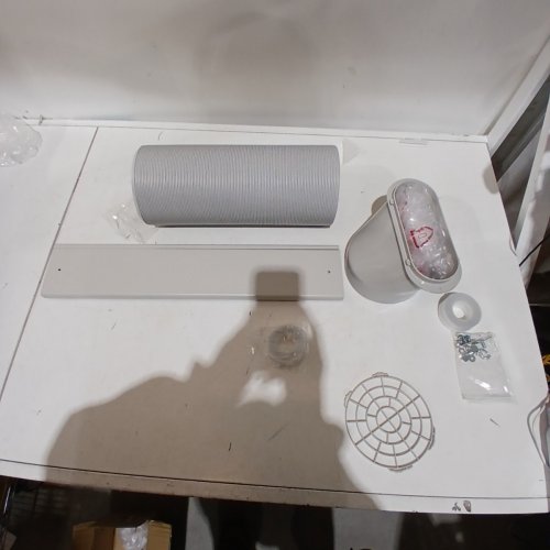 KLOLKUTTA PORTABLE AIR CONDITIONER KIT FOR SLIDING GLASS DOOR - 5.9” EXHAUST HOSE - SUITABLE FOR 21.6" - 81.6" - WHITE image 2
