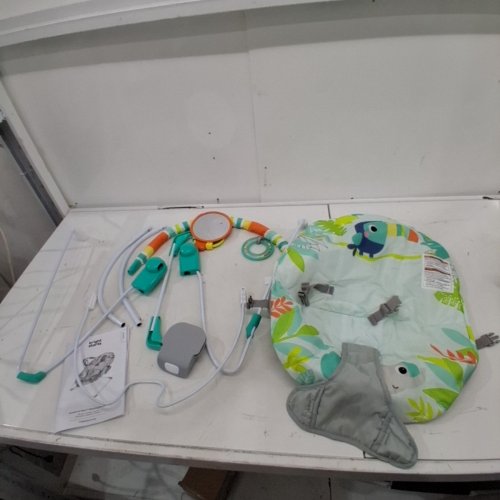 BABY BRIGHT STARTS NO SLIP BOUNCER SOOTHING VIBRATIONS INFANT SEAT - RAINFOREST VIBES - MULTICOLOUR - (MODEL: 12227-ES) image 2