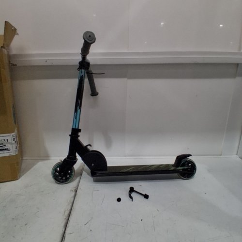 AMAZON BASICS KIDS FOLDABLE KICK SCOOTER - BLACK/TEAL (MODEL: AGPL1K1) image 3