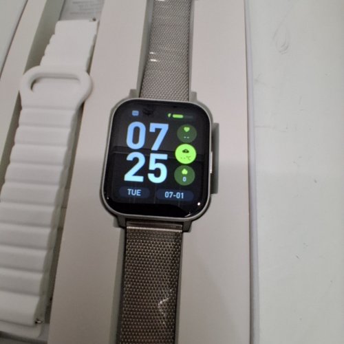 HXQHSTBG BLUETOOTH SMART WATCH AND FITNESS TRACKER WITH APP - 1.83" - SILVER image 2