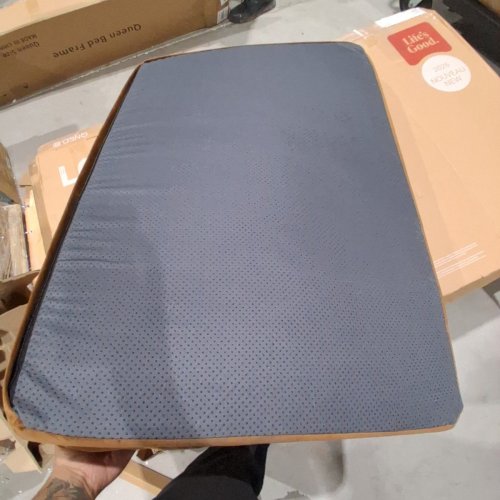ORTHOPEDIC DOG BED WITH HANDLE - BROWN - 36" X 24" image 3