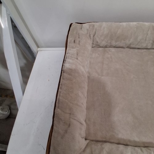 ORTHOPEDIC DOG BED WITH HANDLE - BROWN - 36" X 24" image 4