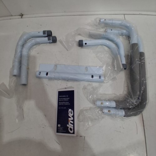 DRIVE MEDICAL BATHROOM TOILET SAFETY RAIL - WHITE/GREY (MODEL: RTL12087) image 2