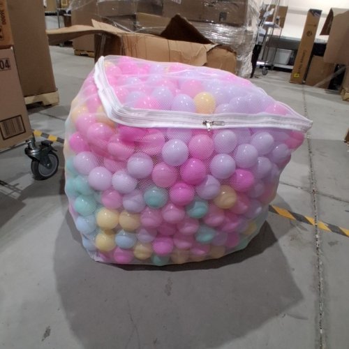 1000PK AMAZON BASICS BPA FREE PLASTIC BALL-PIT BALLS WITH STORAGE BAG - 2.3" DIAMETER - PASTEL COLORS (MODEL: 76187P) image 2